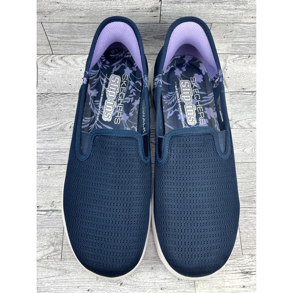 Skechers Slip-ins GO WALK Navy Mesh‎ Walking Shoes Women Size 9.5 124761 Comfort